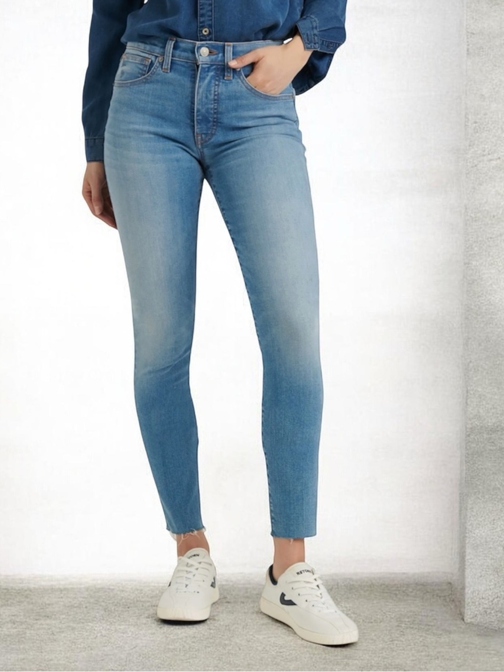 Lucky Brand Bridgette High-rise Frayed Ankle Skinny Jeans Size 6/28 Regular